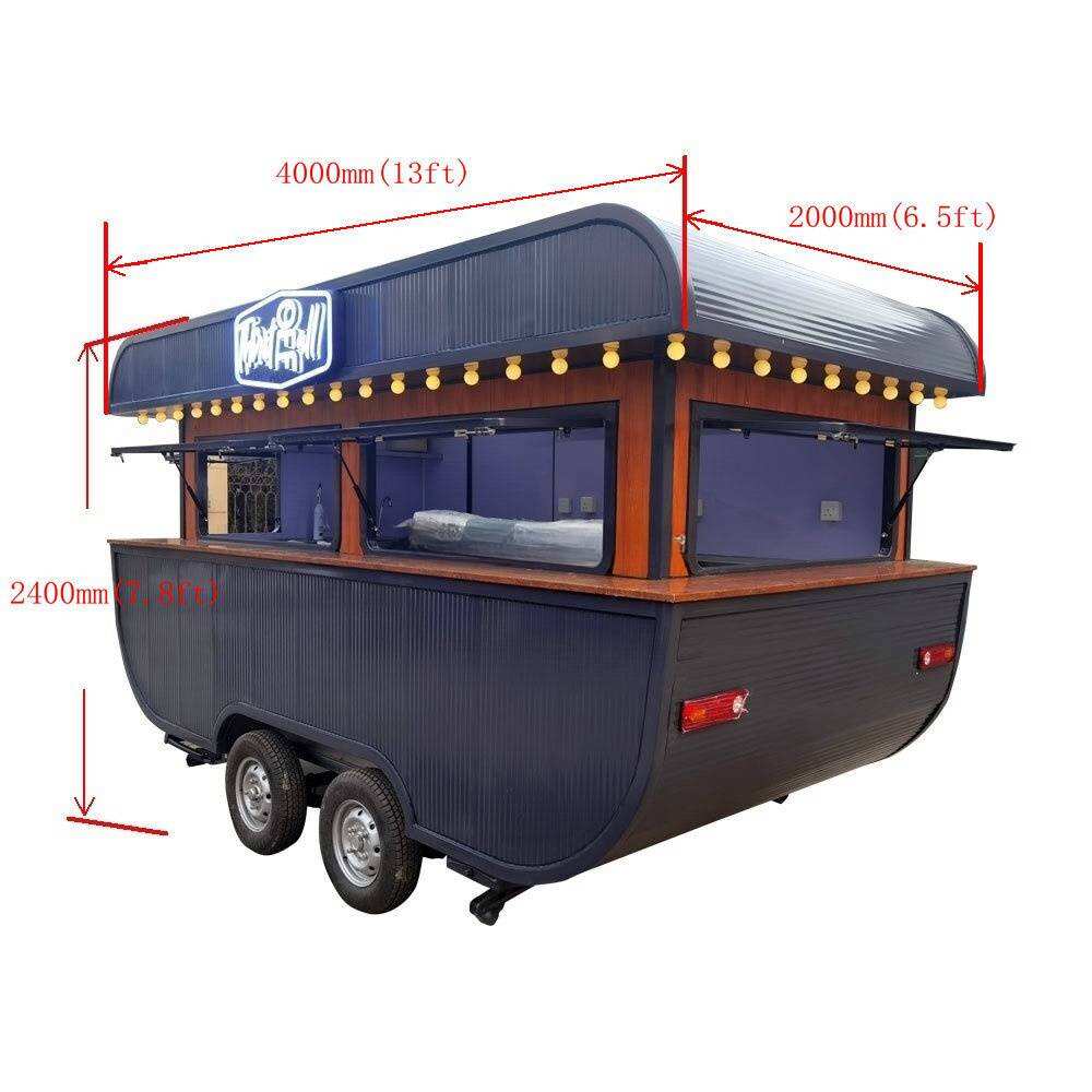 TUNE OEM Mobile Food Truck Coffee Shop Remorque Navire Chariot géant à vendre en usine