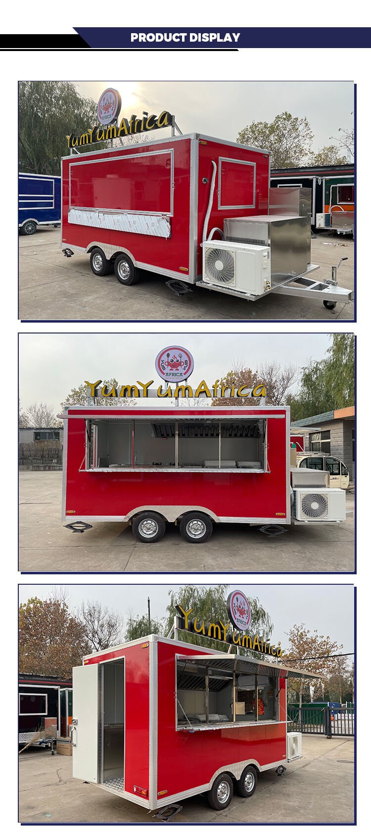 13FT  Mobile Food Truck Dining Food Trailer for USA Vendors Hot Dog Food Cart details