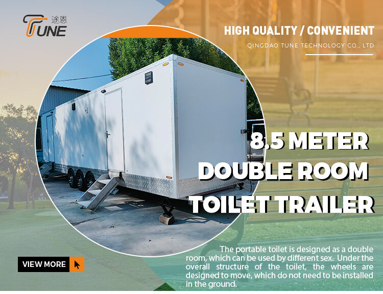 TUNE mobiilne teisaldatav kaasaskantav tualeti haagis välistingimustes kasutatavale laiendatavale konteinermajale teisaldatava tehase jaoks