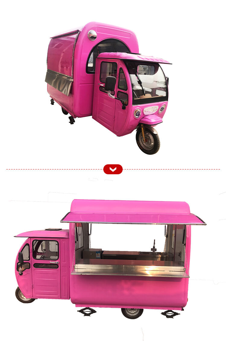 TUNE Modern Design Street Electricity Three Wheels Can Be Customized Outdoor Mobile Food Cart factory