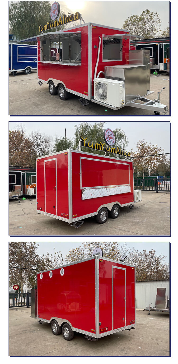 13FT  Mobile Food Truck Dining Food Trailer for USA Vendors Hot Dog Food Cart supplier