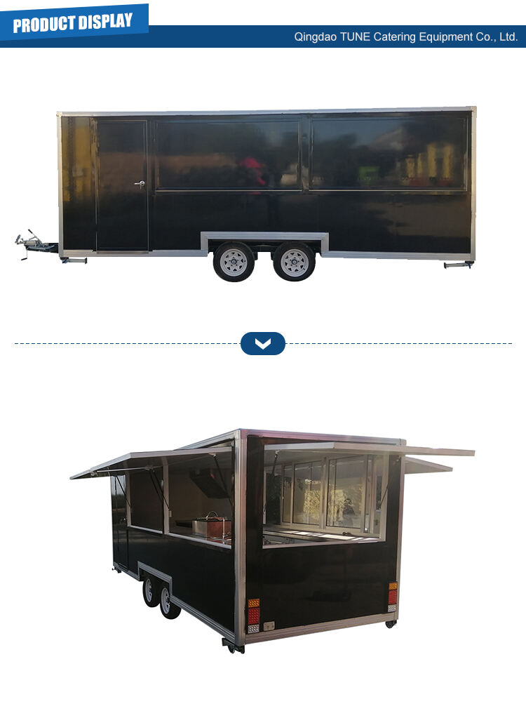 TUNE Hot Sale Support Customized Fast Food Carts for Sale BBQ Food Trailer for Sale with Wheels factory