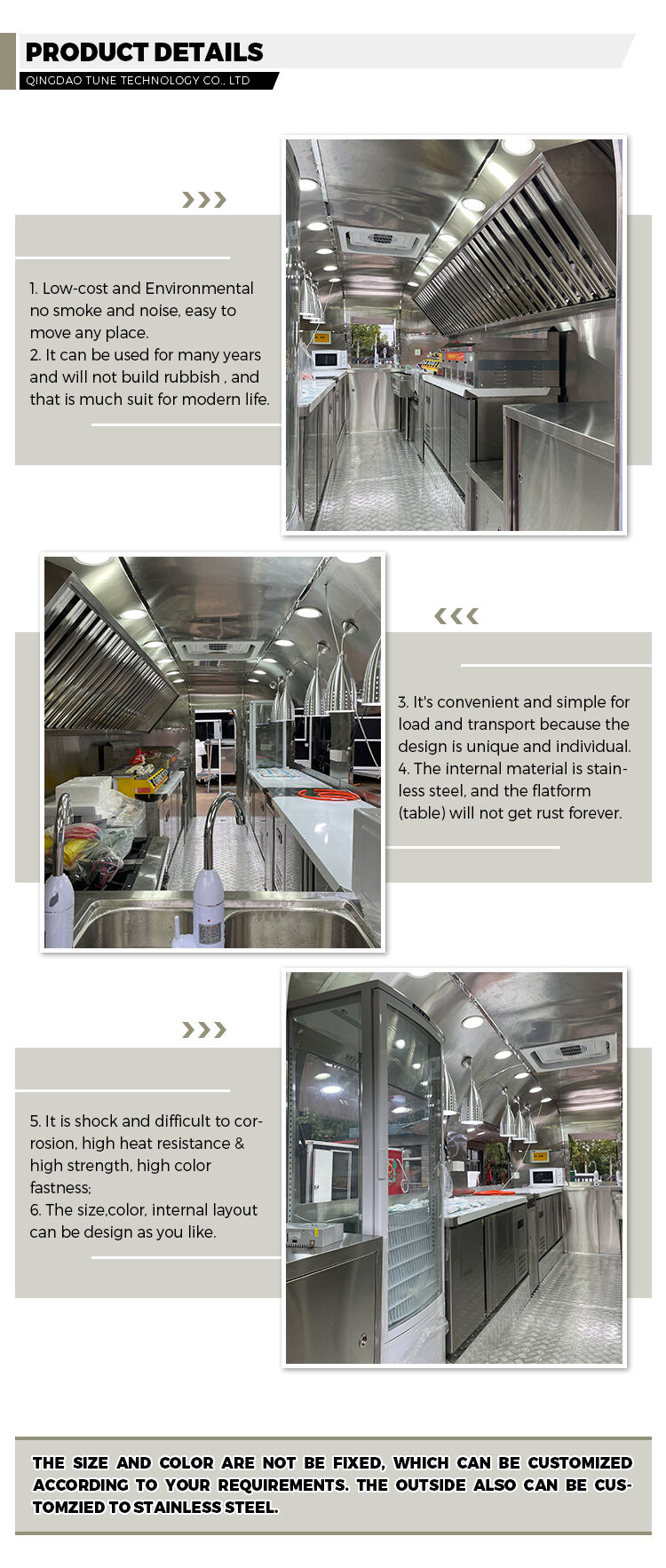 Tune Mobile Fast Food Truck Catering Trailers Airstream Food Cart Food Trailer Fully Equipped supplier