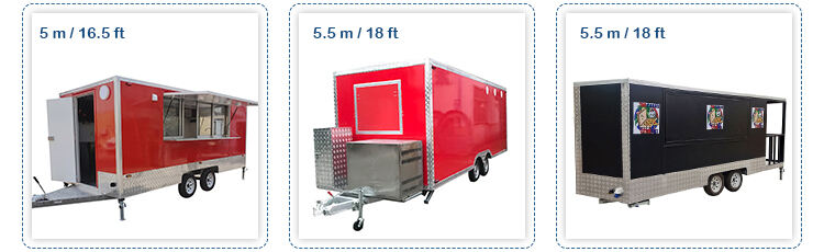 TUNE Mobile Coffee Caravan Cooking Trailer Kiosk Fast Food Trailer Cart factory