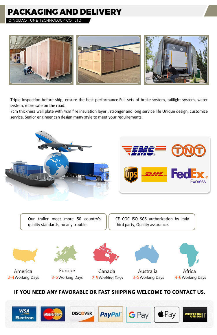 TUNE Commercial Customized Concession Airstream Mirror Style Hot Dog Food Trailer manufacture