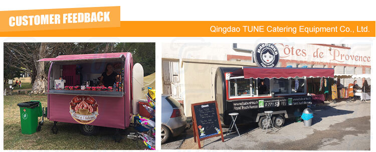 TUNE Mobile Kitchen Fast Food Trailer Food Truck Mobile Food Trailer With Wheel Ice Cream Cart supplier