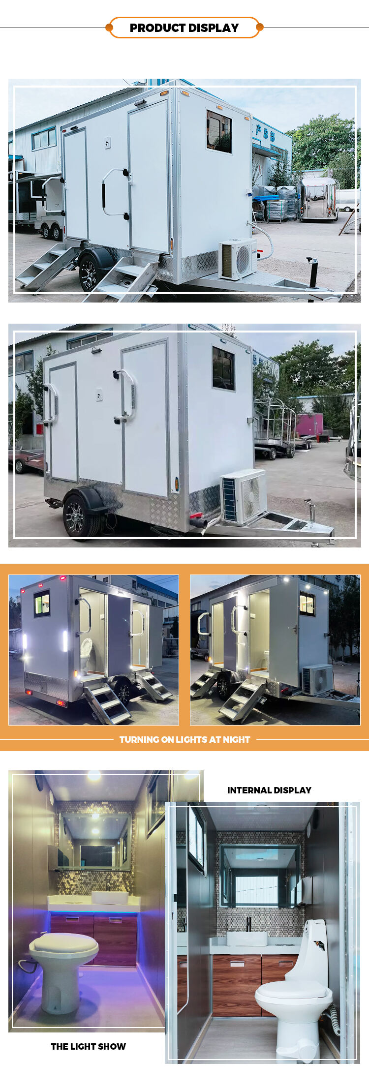 High Quality Luxury Restroom Trailers Portable Toilet For Camping details