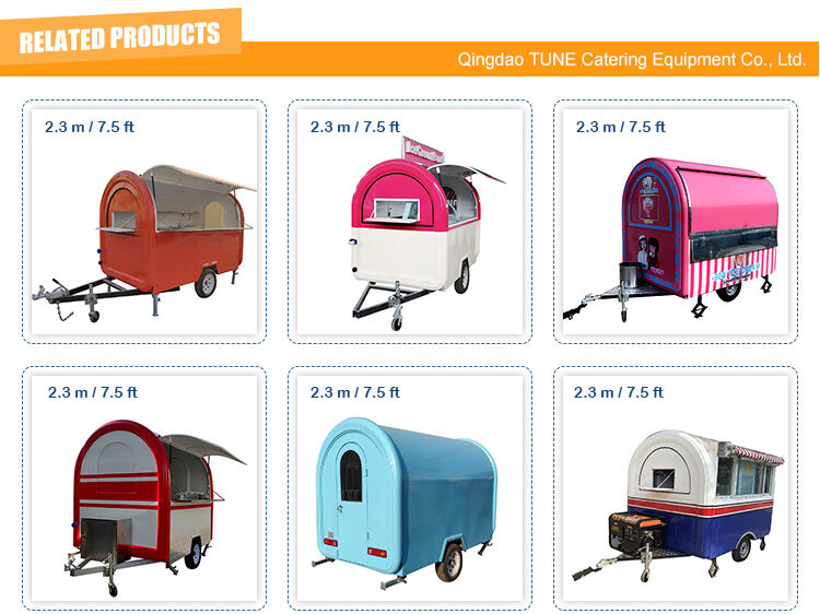 TUNE Mini Fryer Basket Outdoor Bbq Grill Fast Food Cart Trailer High Quality Food Truck supplier