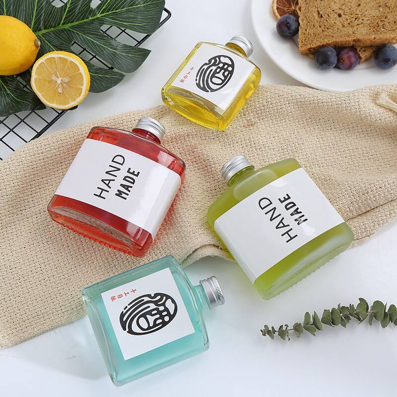 Square glass bottle
