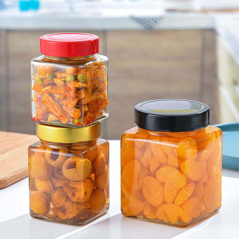 Square Jar with Deep Lid