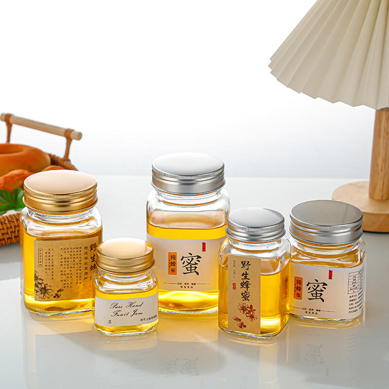 Square Honey Jar