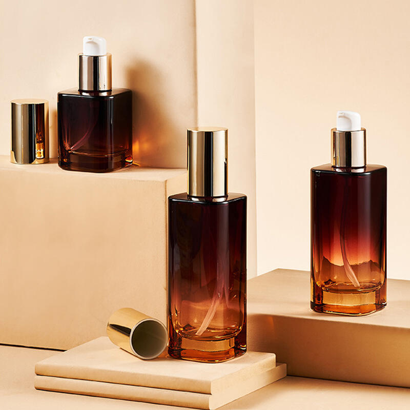 Hydrating lotion set glass bottle