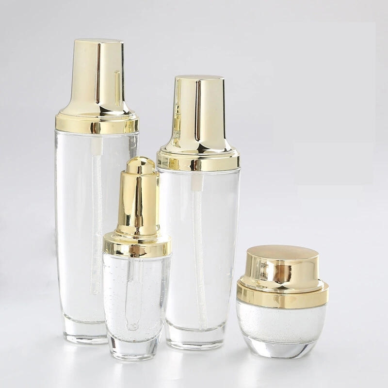 Clear cosmetic set bottle
