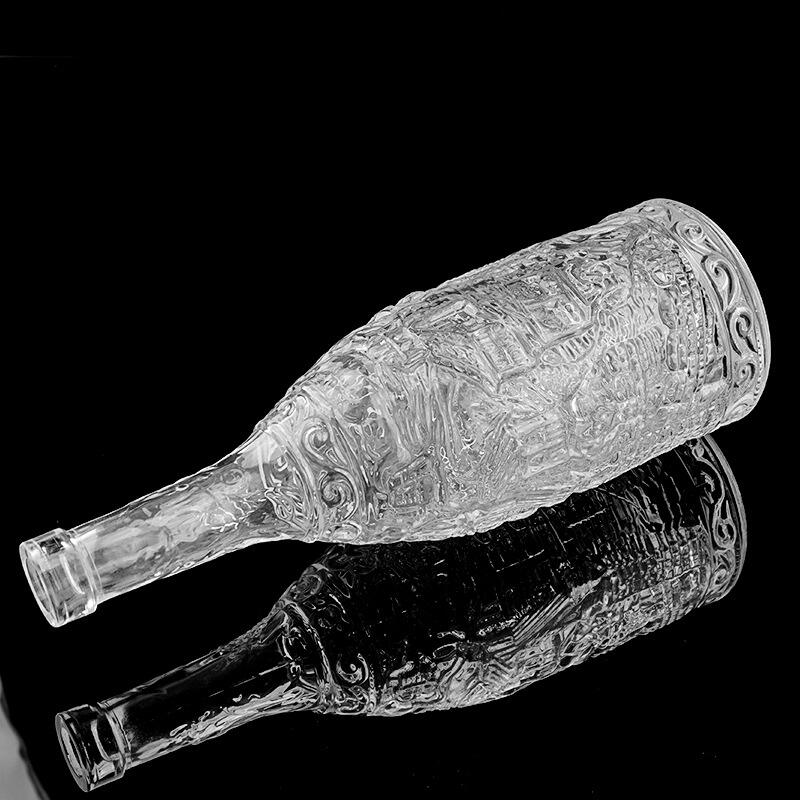 800ml embossed vodka bottle