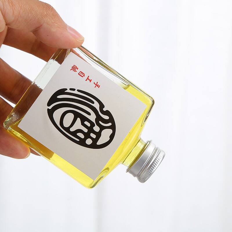 Square glass bottle