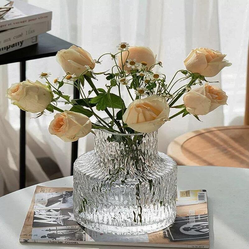Large Glacier Cut Glass Vase