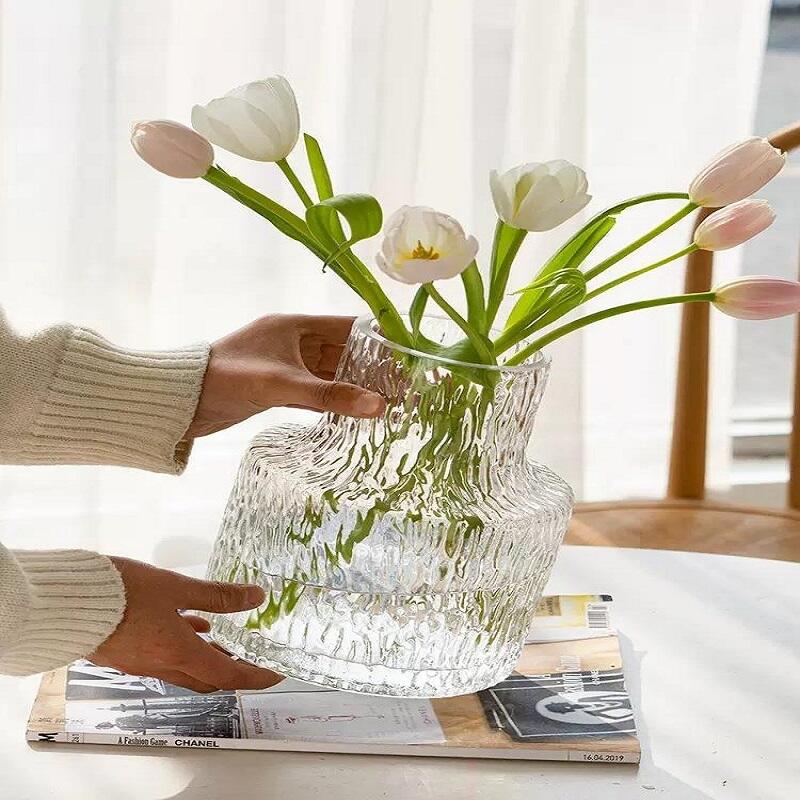 Large Glacier Cut Glass Vase