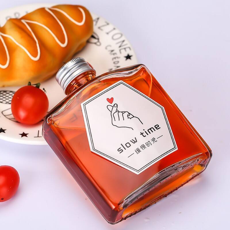Square glass bottle