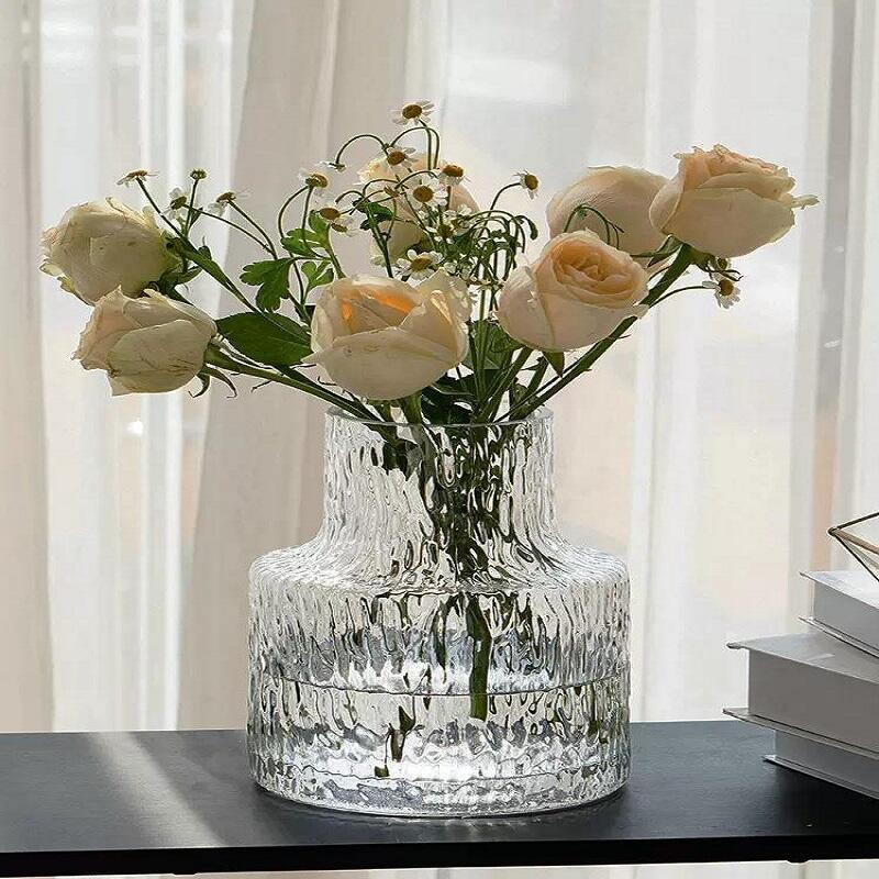 Large Glacier Cut Glass Vase