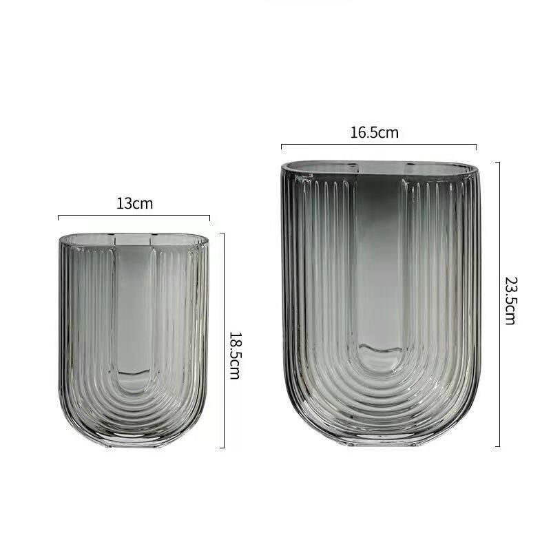 U-shaped Glass Vase