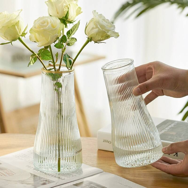 Vertical Wave Glass Vase