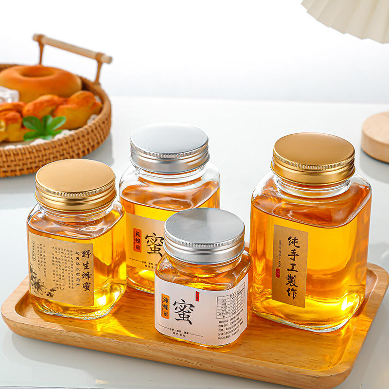 Square Honey Jar