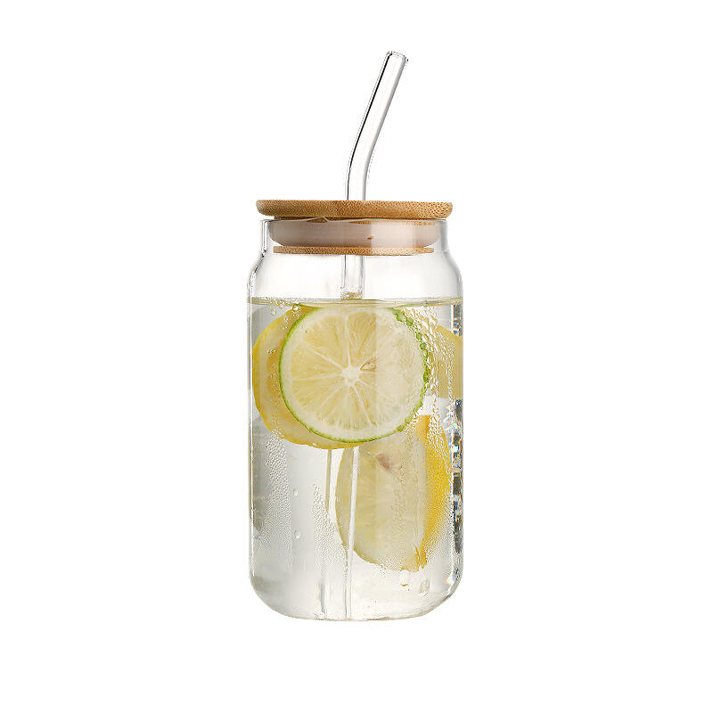 Straw glass bottle
