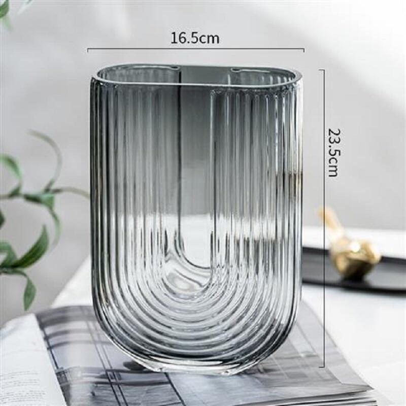 U-shaped Glass Vase