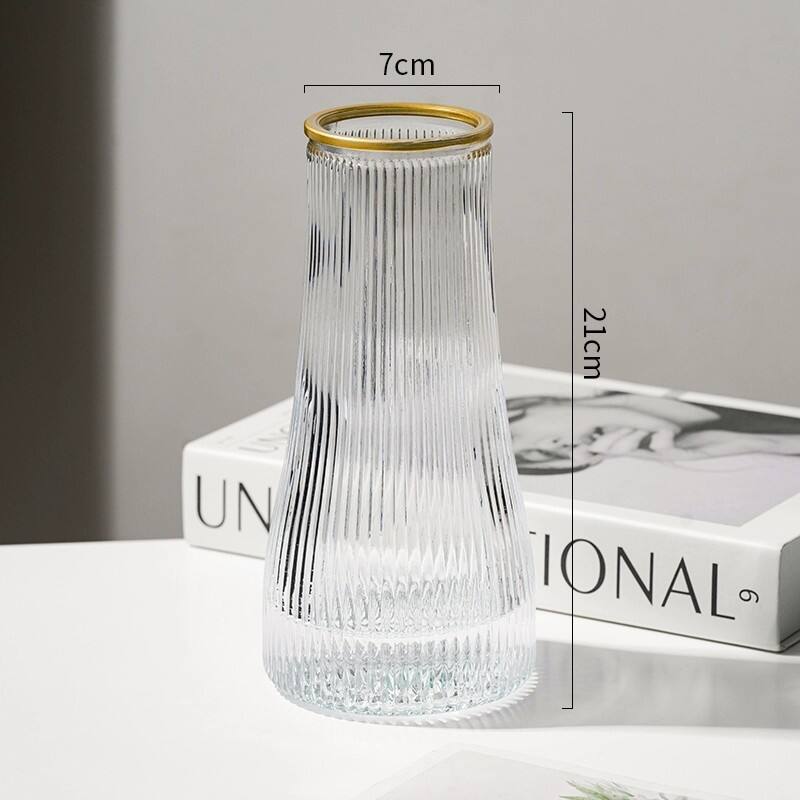 Vertical Wave Glass Vase