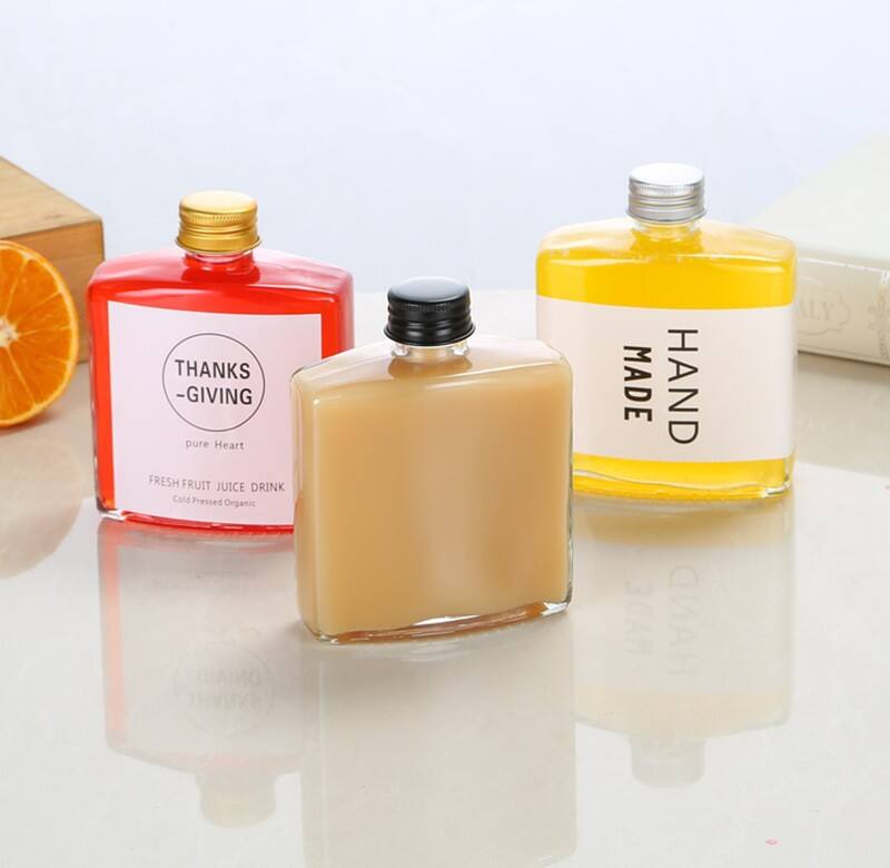 Square glass bottle