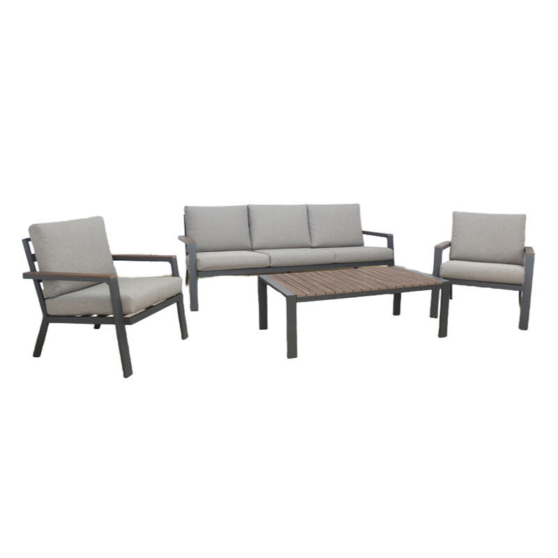 4pcs Aluminium Patio Furniture Outdoor Furniture Aluminium Garden Sofa Set