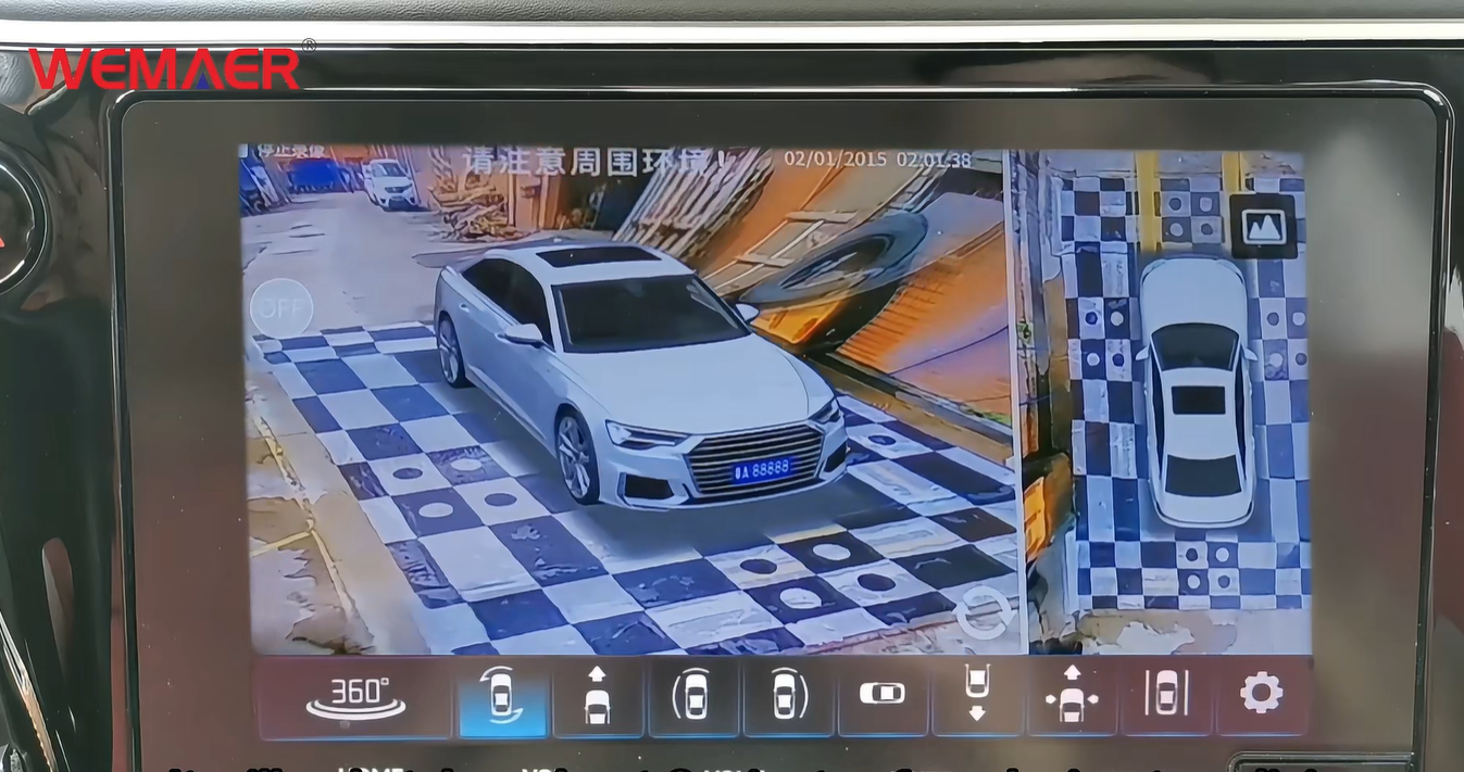 Universal 360 car camera 3D PLUS Layout and Calibration Method