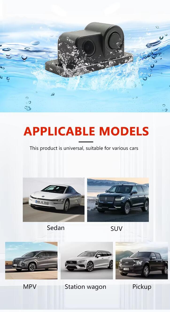 Car Rear View Reverse Backup Parking Camera Radar 2 in 1 Night Vision Waterproof Vehicle Reversing Cameras manufacture