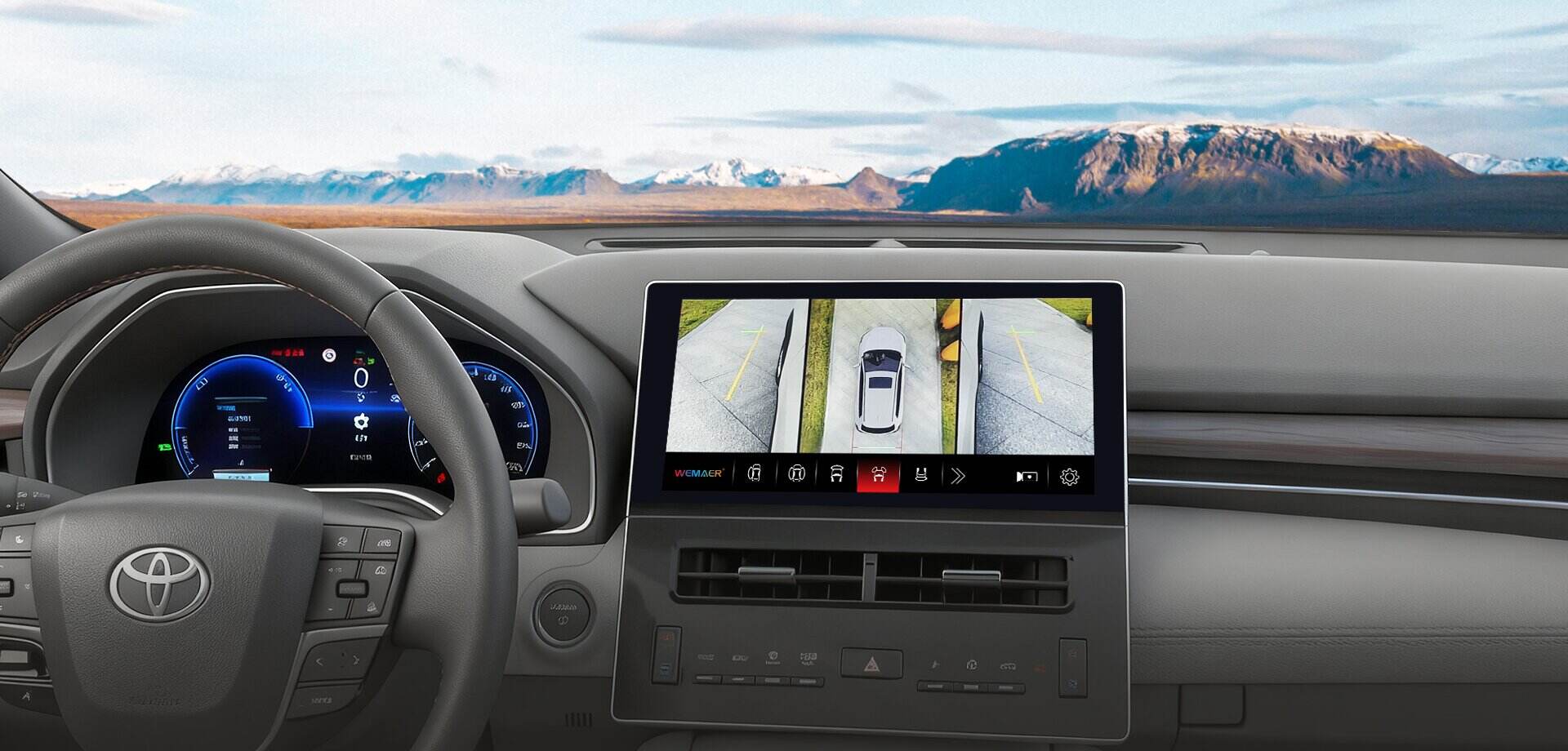 360 CAR CAMERA FOR TOYOTA ORIGINALSCREEN UPGRADE 