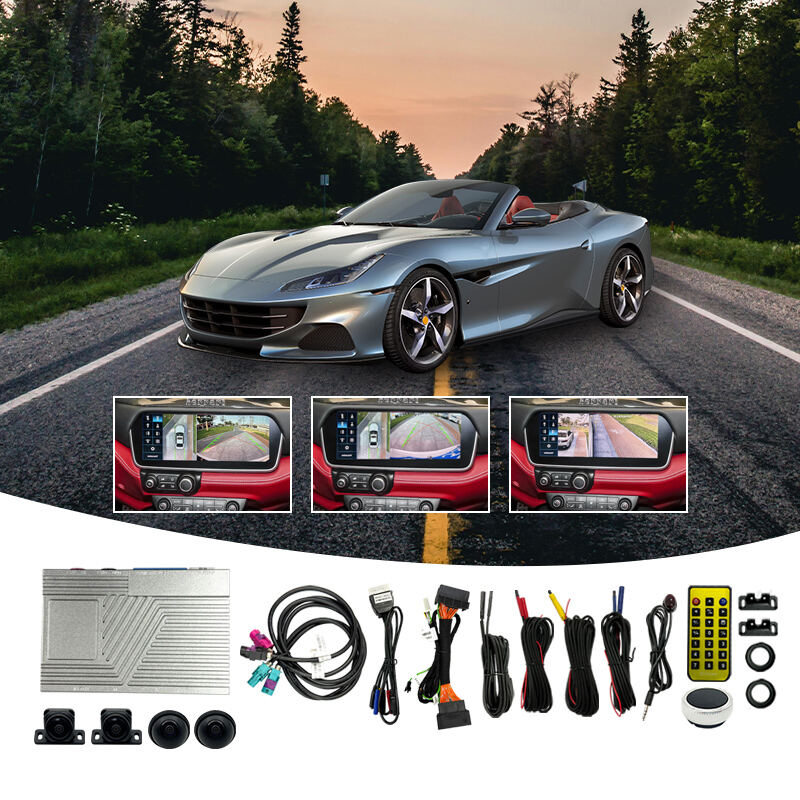 Wemaer 360 Degree Car Camera 3D Night Vision Bird View System 4 Wide Angle Waterproof Security Camera for Ferrari Portofino
