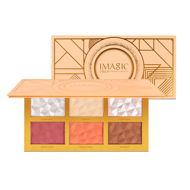 6-Color Highlighter, Blush & Contour Palette