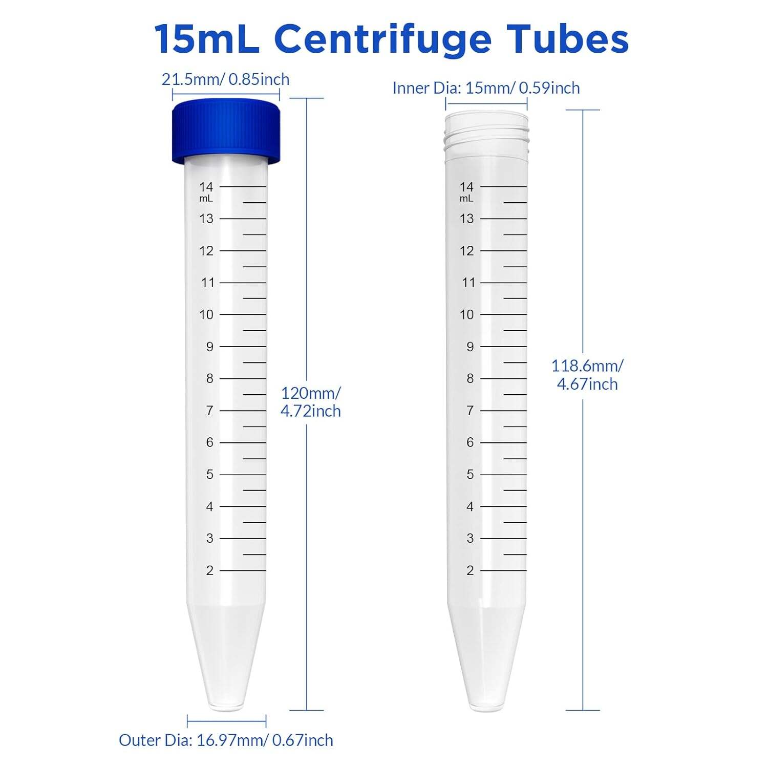 Conical Bottom Centrifuge Tube Leak-Proof Seal Compatible with Automation Systems