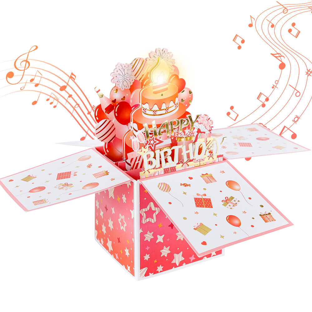 Interactive Pop-Up Birthday Gift Box with Lights and Music