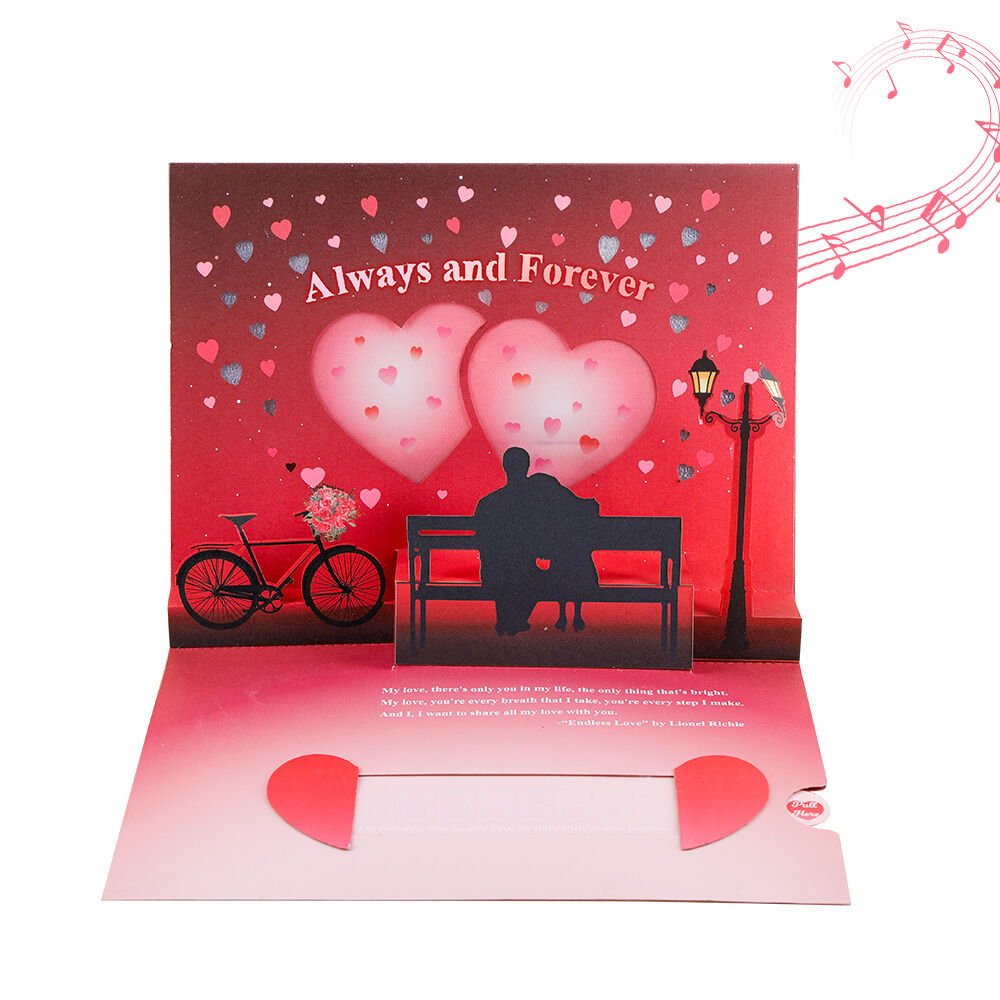 Electronic Valentine’s Day Card with Red LED Hearts and Music