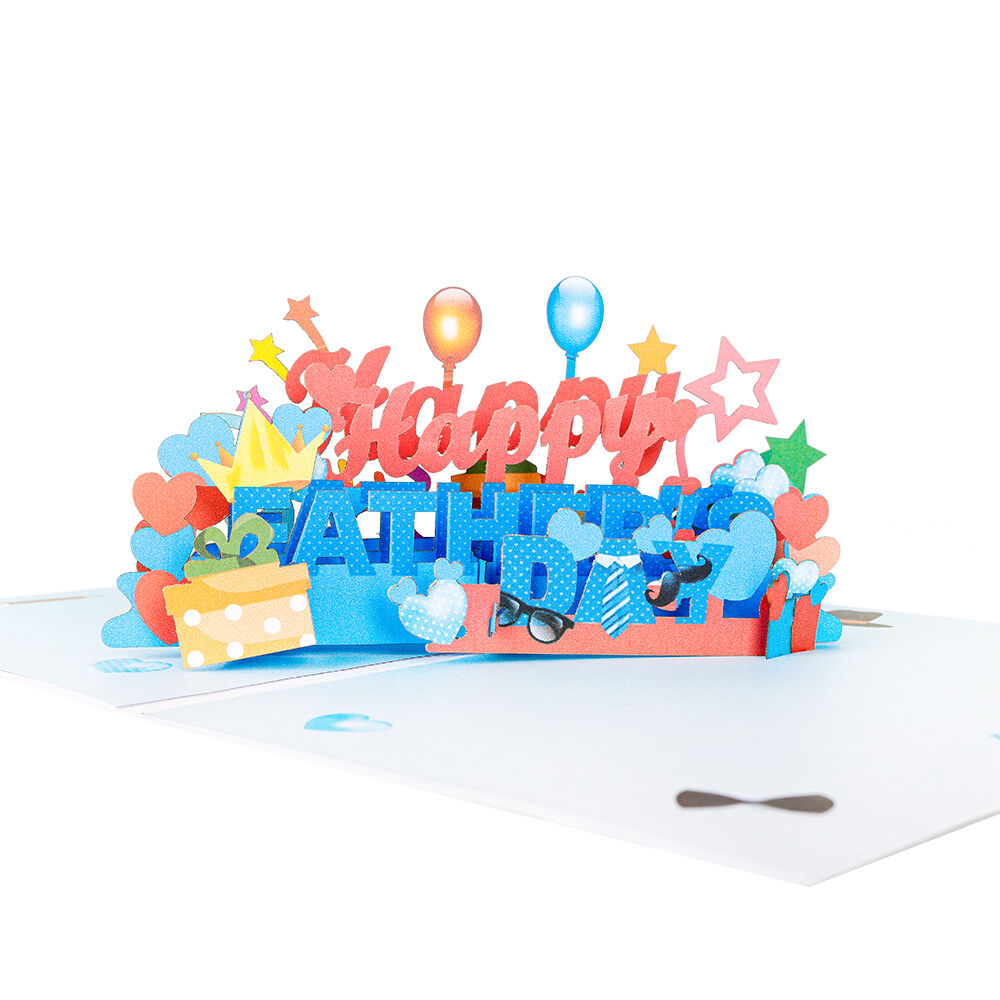 3D Father's Day Pop Up Card – Creative Happy Father's Day Greeting Card for Dad