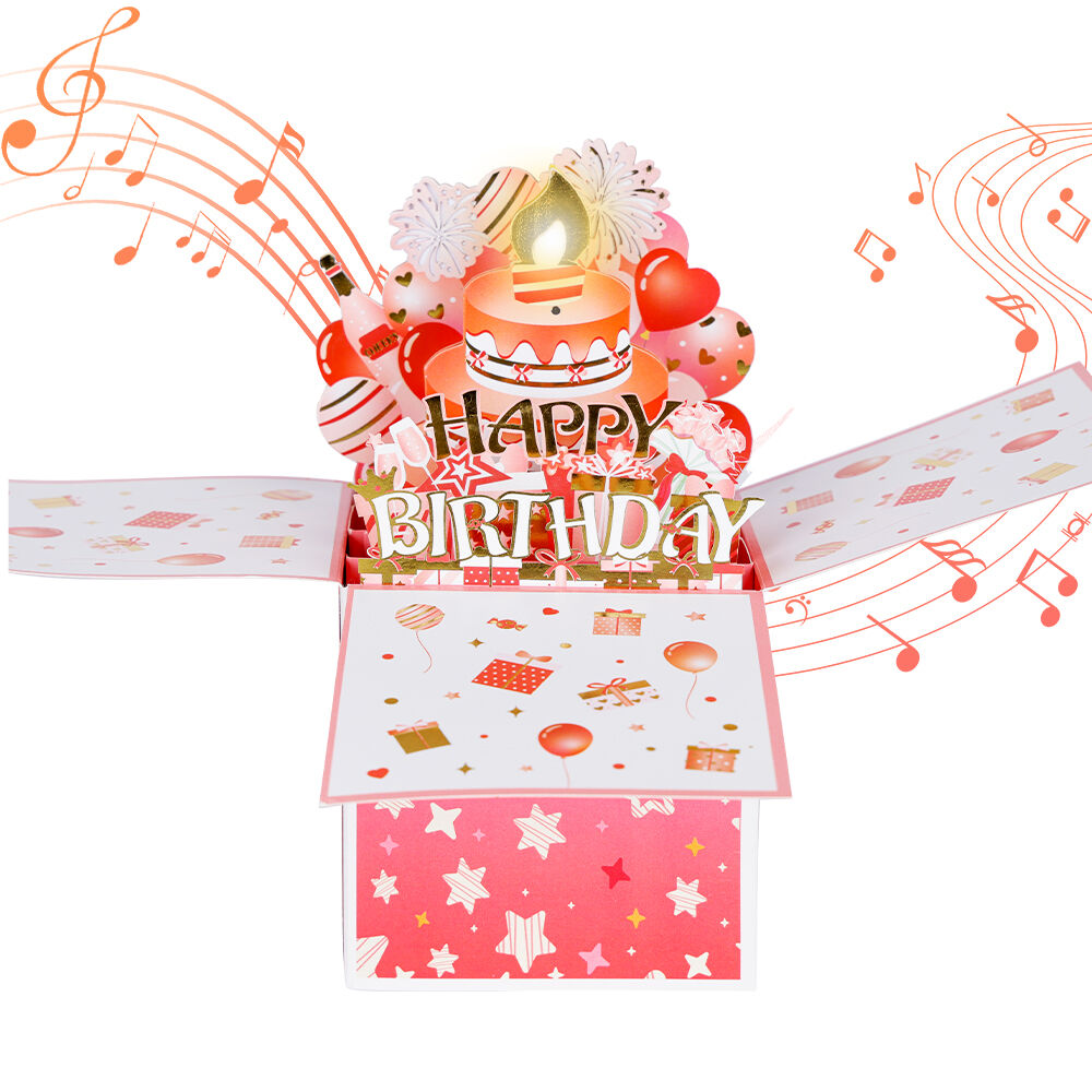Interactive Pop-Up Birthday Gift Box with Lights and Music