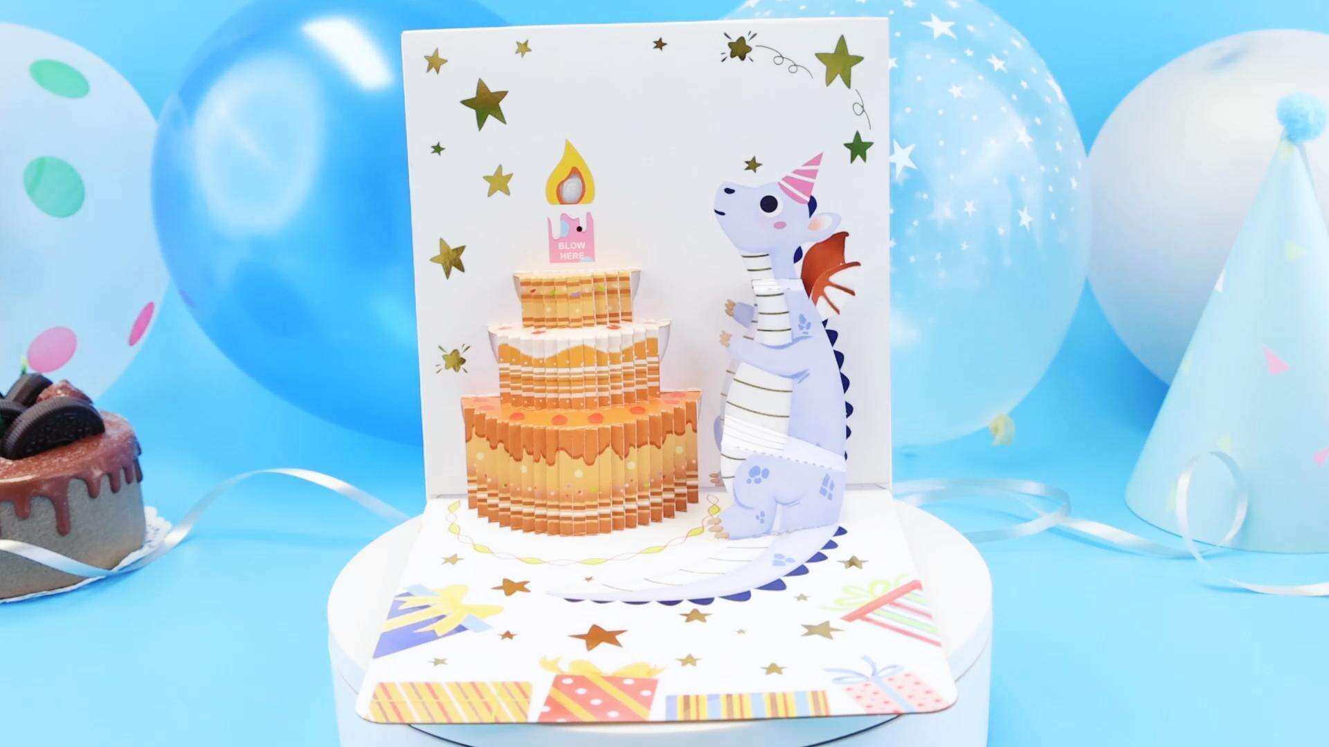90-degree birthday Dinosaur Air card