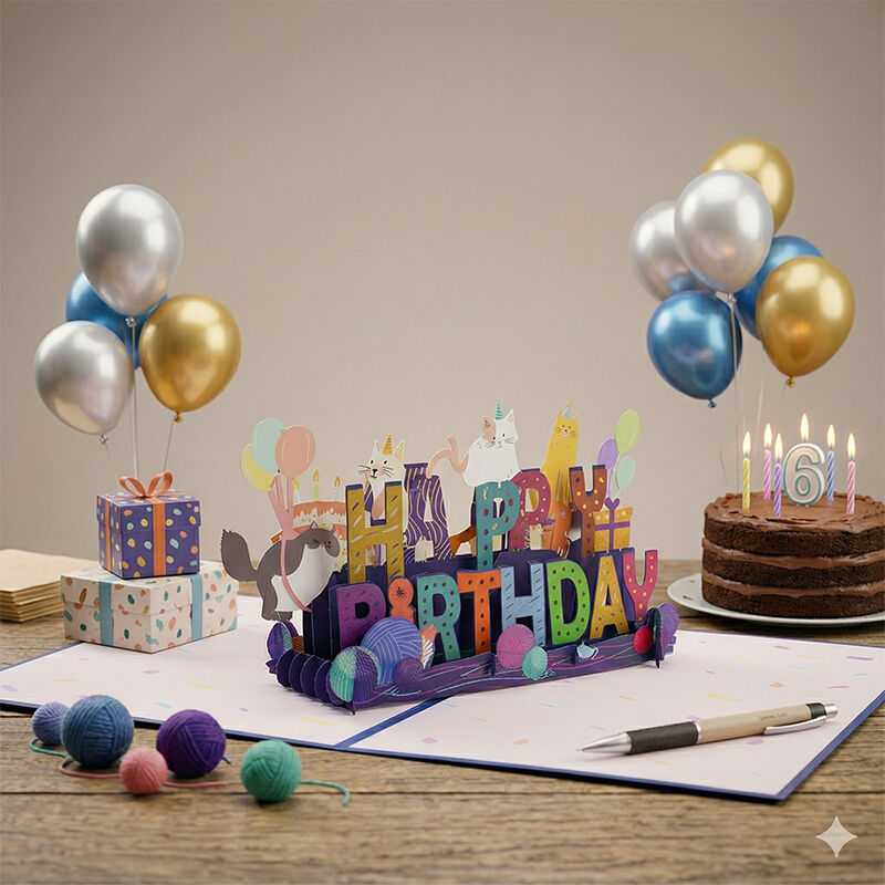 Happy Birthday Pet Pop Up Card Open View.jpg