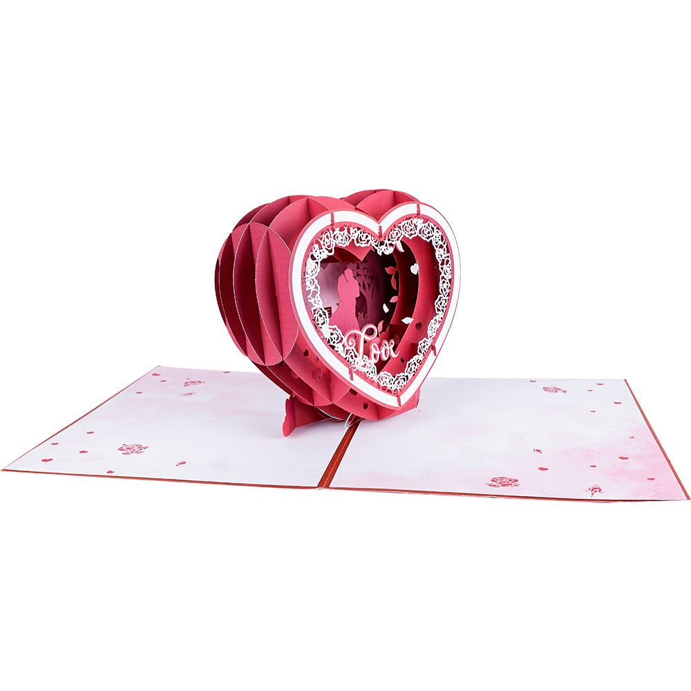 Romantic Heart 3D Pop Up Card with Music and Lights