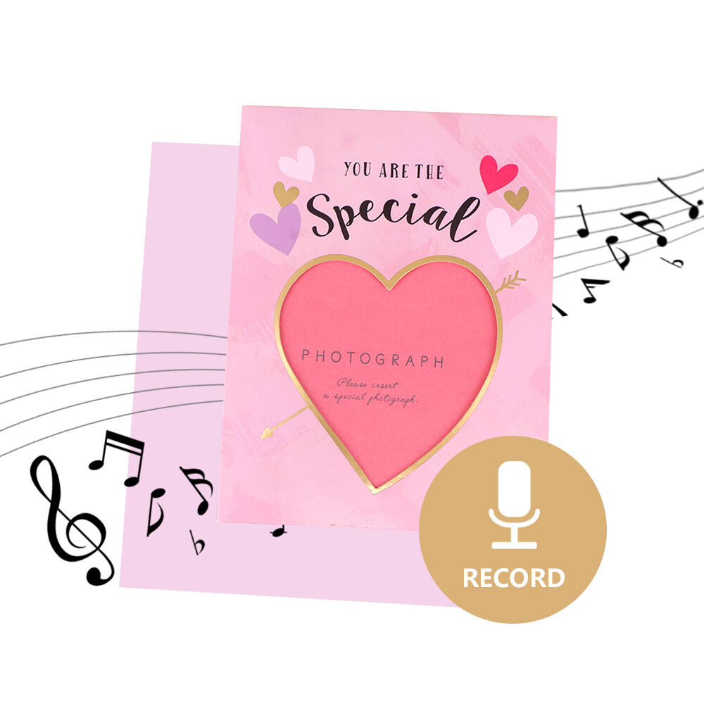 Custom Wedding Recordable Greeting Card – Musical Voice Recording Wedding Card with Sound Module