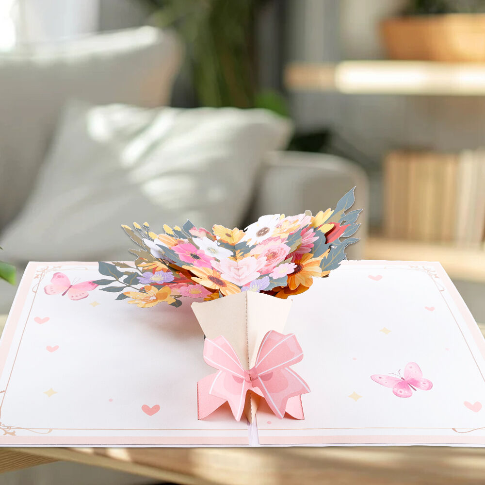 3D Thank You Card Open Flower Bouquet View.jpg