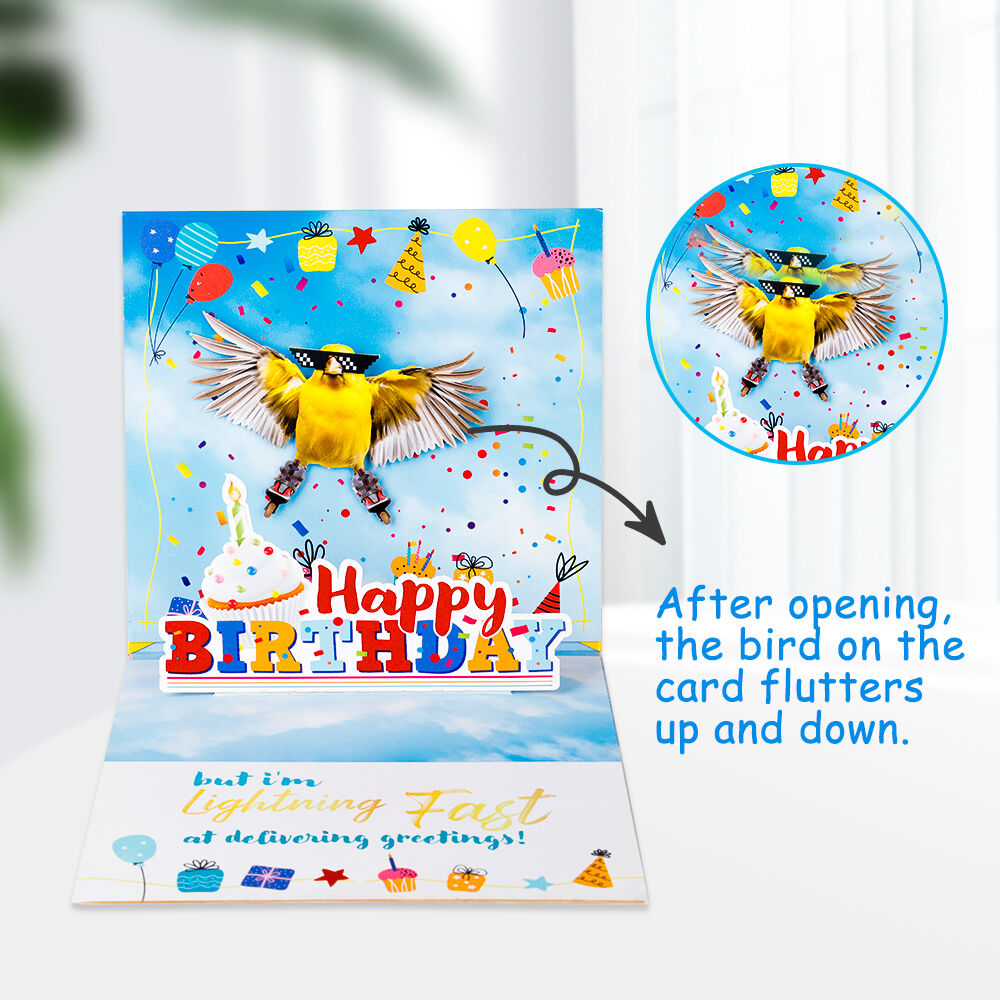 Canary 3D Birthday Card Open View.jpg