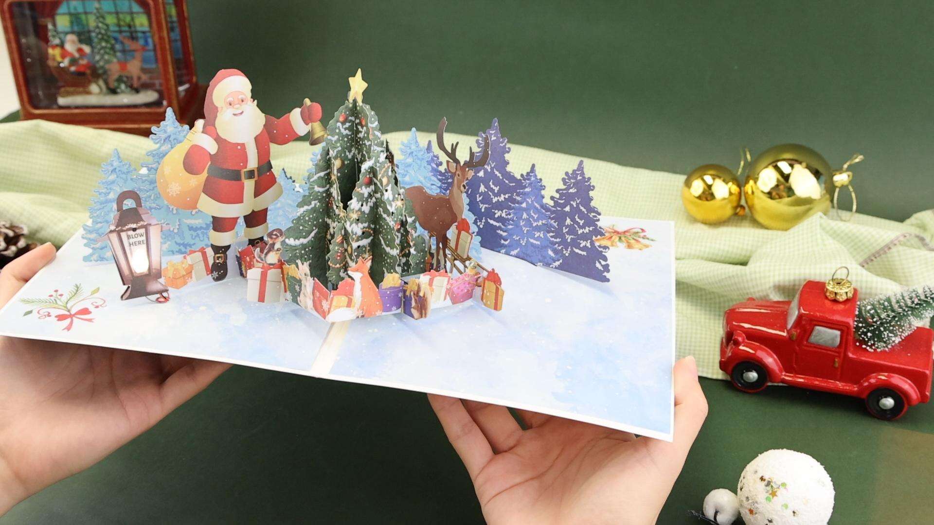 180-degree Christmas air card