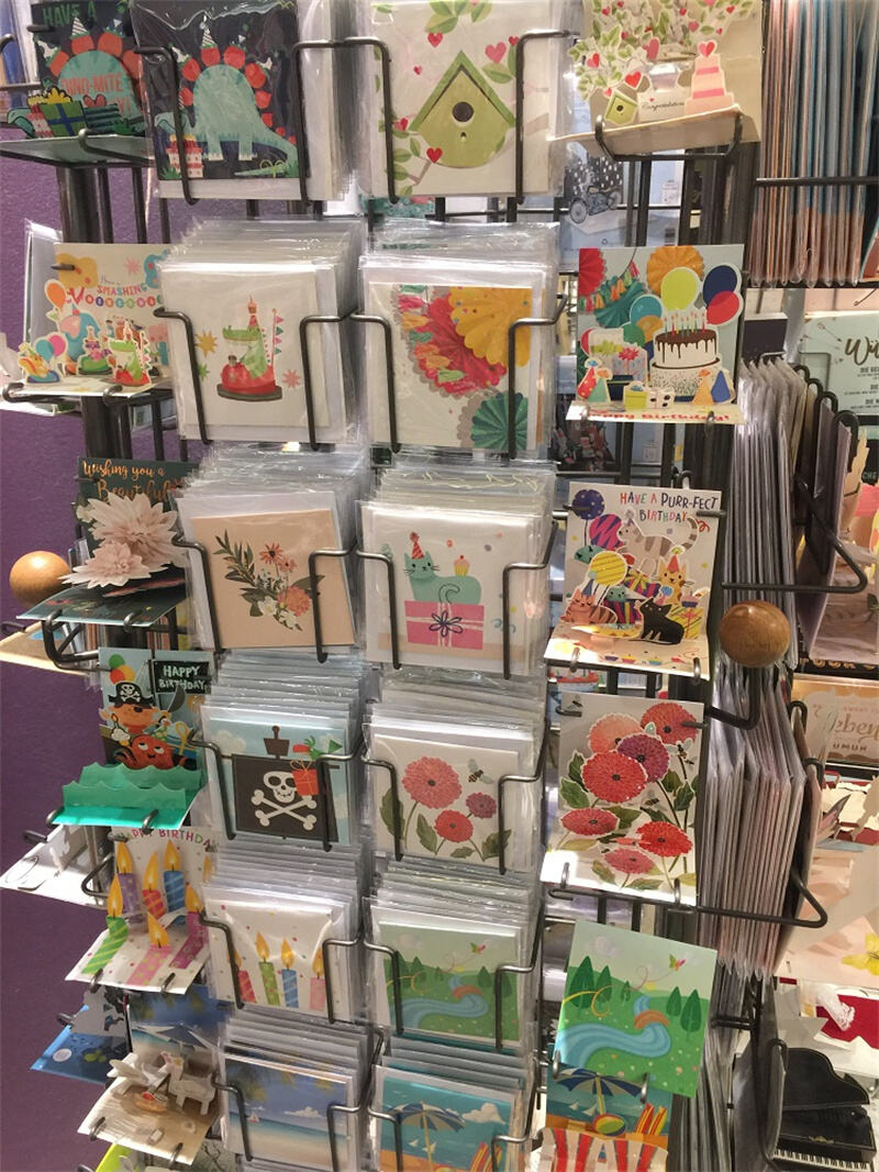 pop up greeting cards displayed in retail store for seasonal promotion.JPG