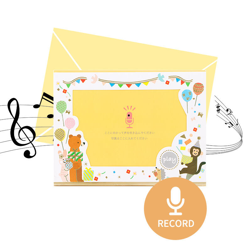 Recordable Birthday Greeting Card – Customizable Voice Recording Musical Card with Sound Chip